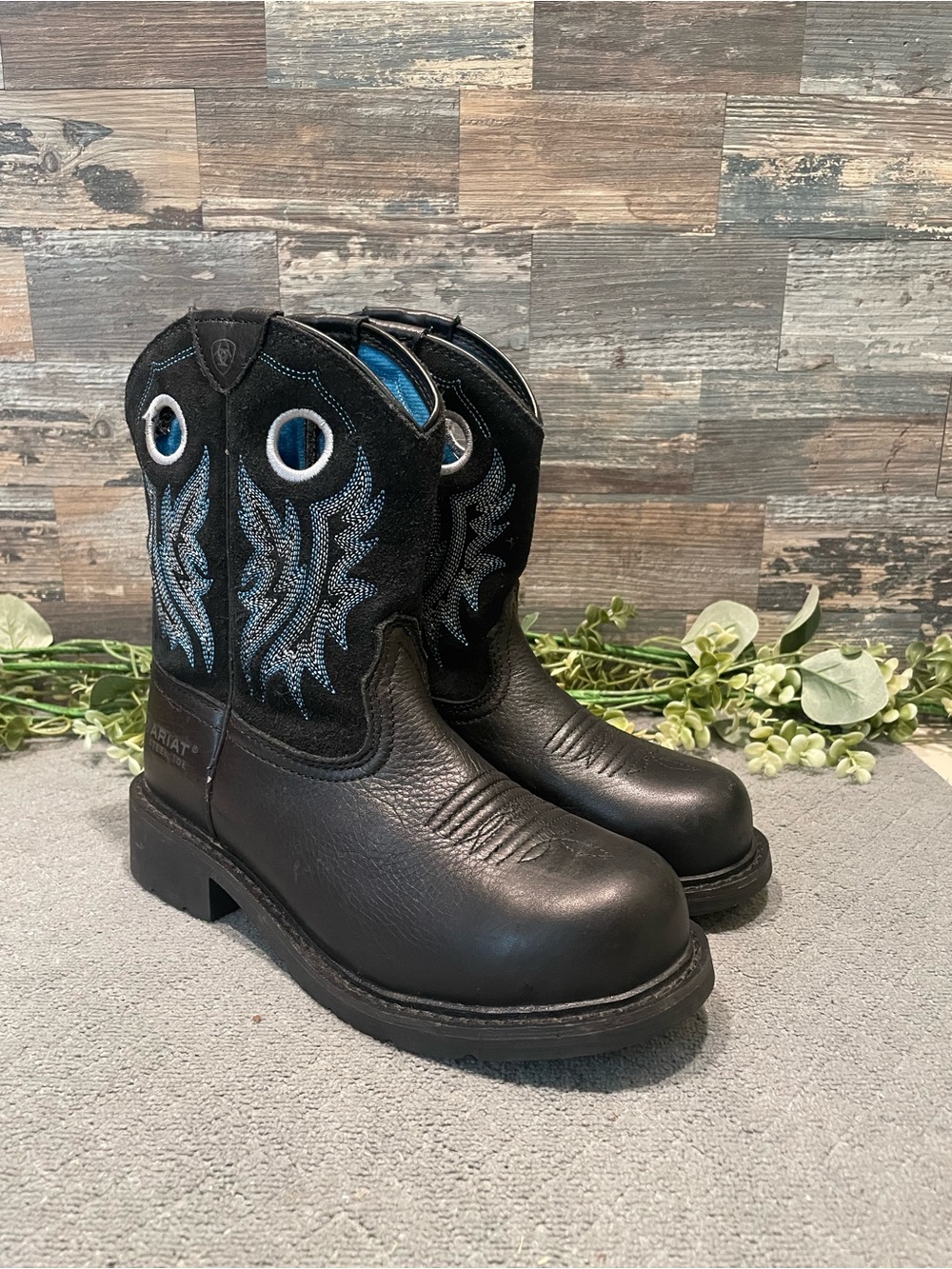 Ariat Fatbaby Steel Toe Western Boots Size 7.5 Women's